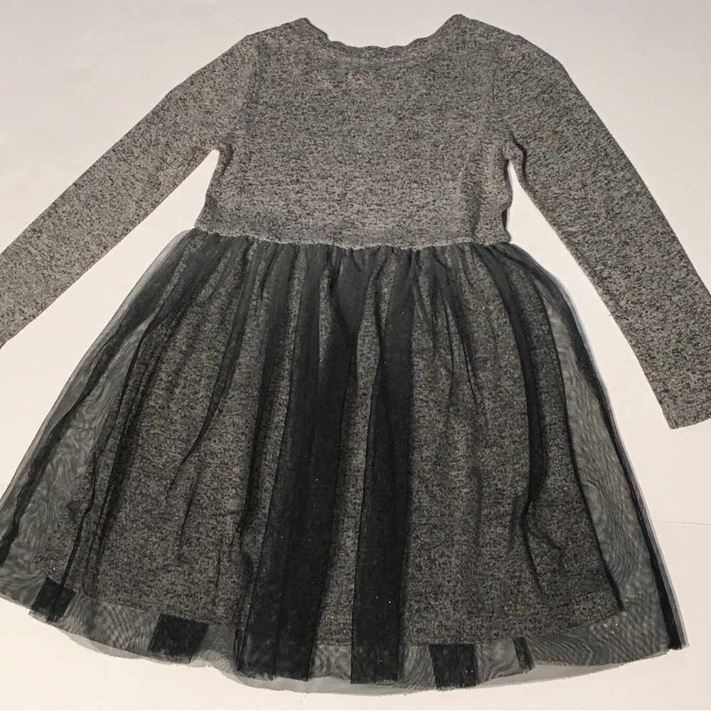 Cat and Jack Gray Dress with Tulle Ombré’ Overlay - sparkle - size 5‎ T